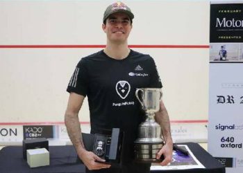 Diego Elías logra su cuarto título consecutivo en el Sturbridge Capital Motor City Open de Squash