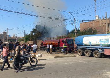 Incendio en vivienda abandonada en Parcona