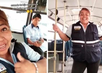 Mujer con cinco hijos trabaja 15 horas como cobradora para sacar adelante a su familia