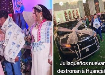 Tiktoker muestra los lujosos carros regalados en matrimonios de Juliaca