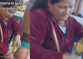 Mujer es captada llevándose ají de pollería en un vaso: «ahorro es progreso»