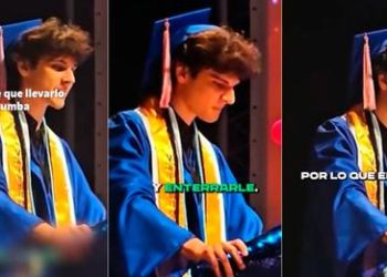 Joven y su emotivo discurso a su padre fallecido en su graduación