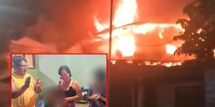 Familia fallece en incendio mientras dormía