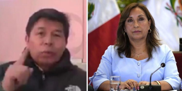 Pedro Castillo rechaza acusaciones y llama mentirosa a Dina Boluarte: «Son más falsas que sus pestañas y su nariz»