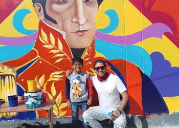 ARTE MONUMENTAL: Mural de más de 30 metros celebra el bicentenario.
