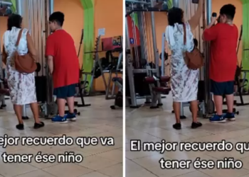 Abuelita enternece las redes al acompañar a su nieto al gimnasio: «Ojalá sean eternas»