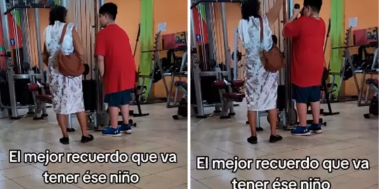 Abuelita enternece las redes al acompañar a su nieto al gimnasio: «Ojalá sean eternas»