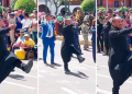 Sacerdote marcha en desfile por Fiestas Patrias y usuarios reaccionan