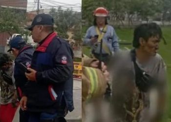 Hombre sufre graves quemaduras al intentar robar cables