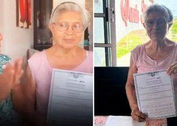 Mujer de 82 años cumple su sueño y termina sus estudios de primaria: «nunca es tarde»