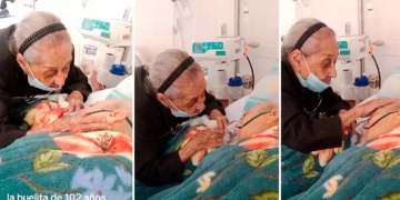 Madre de 102 años, se despide de su hijo de 82 en su lecho de muerte: «Despierta mi niño»