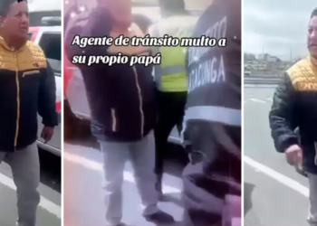 Policía de tránsito multa a su propio padre y él lo acusa de ‘vago y mantenido’