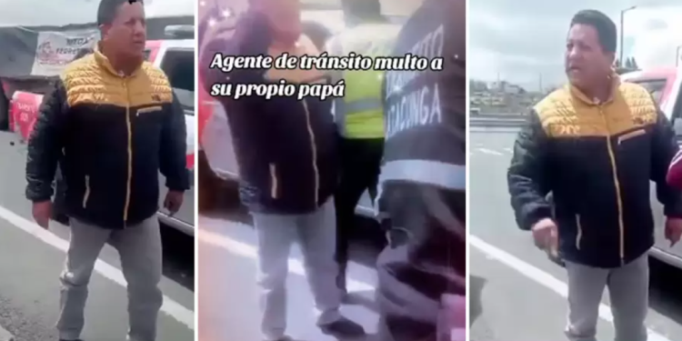 Policía de tránsito multa a su propio padre y él lo acusa de ‘vago y mantenido’