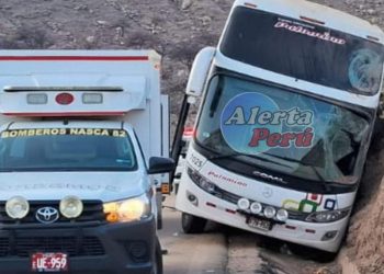 Ica: 23 heridos deja despiste de bus interprovincial en vía interoceánica