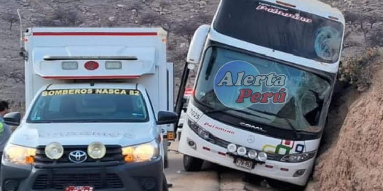 Ica: 23 heridos deja despiste de bus interprovincial en vía interoceánica