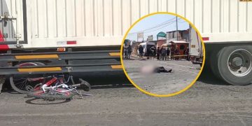 Estibador muere atropellado por tráiler mientras se dirigía a su trabajo en bicicleta
