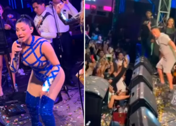 Cueva se luce cantando ‘El Cervecero’ en concierto de Pamela Franco