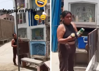 Comerciante sorprende con su negocio de cervezas en cementerio