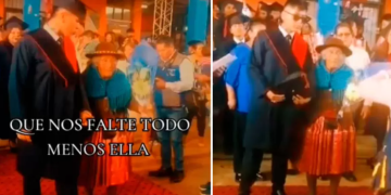 Joven ingresa a ceremonia de su graduación con su abuela en brazo y en redes reaccionan: «Ojalá sea eterna»
