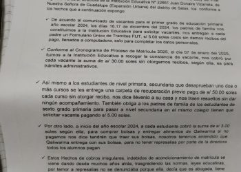DENUNCIA CIUDADANA | DENUNCIAN PRESUNTOS COBROS INDEBIDOS EN COLEGIO NACIONAL DE ICA