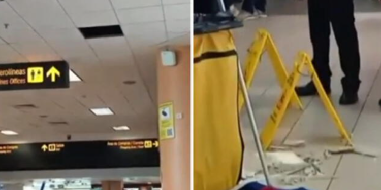 Incidente en el Aeropuerto Jorge Chávez: Baldosa cae del techo en zona transitada