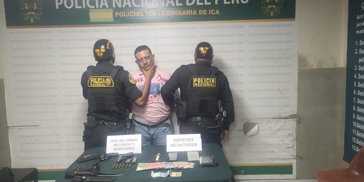 CAPTURAN A SUJETO EN ESTADO DE EBRIEDAD QUE PORTABA ARMAS DE FUEGO