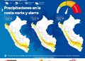 SENAMHI AVISA PRONTAS PRECIPITACIONES EN LA COSTA NORTE Y SIERRA
