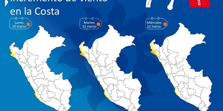 SENANMHI INFORMA INCREMENTO DE VIENTO EN LA COSTA