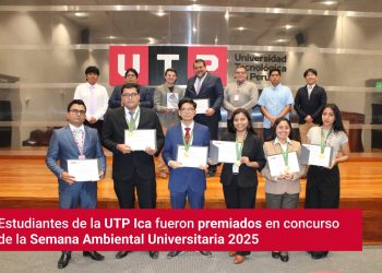 Estudiantes de la UTP Ica fueron premiados en concurso de la Semana Ambiental Universitaria 2025