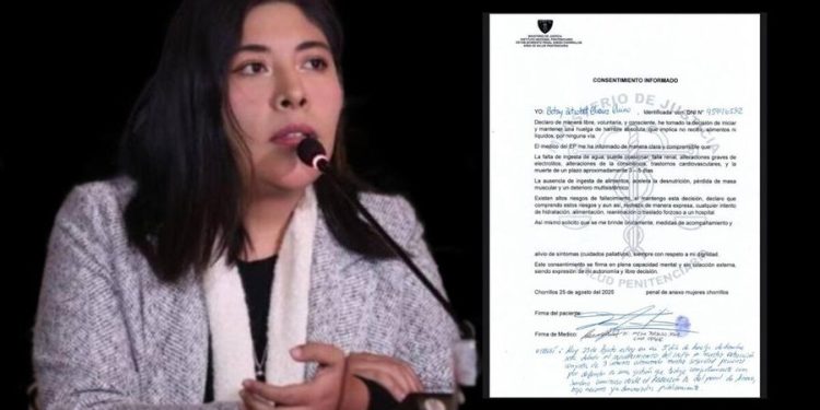 Bettsy Chávez podría morir en solo 3 días si mantiene huelga de hambre seca, advierte médico del INPE