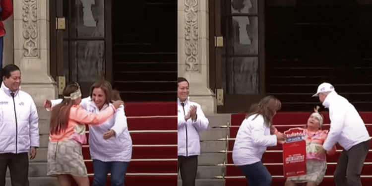 Mujer se desmaya luego de saludar a la presidenta durante ceremonia Palacio de Gobierno