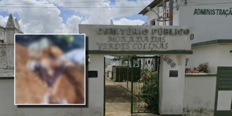 Hallan cadáver “sentado” sobre su propia tumba días después del entierro