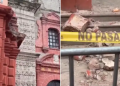 Desplome de cornisa en iglesia de Ayacucho deja una mujer fallecida y múltiples heridos