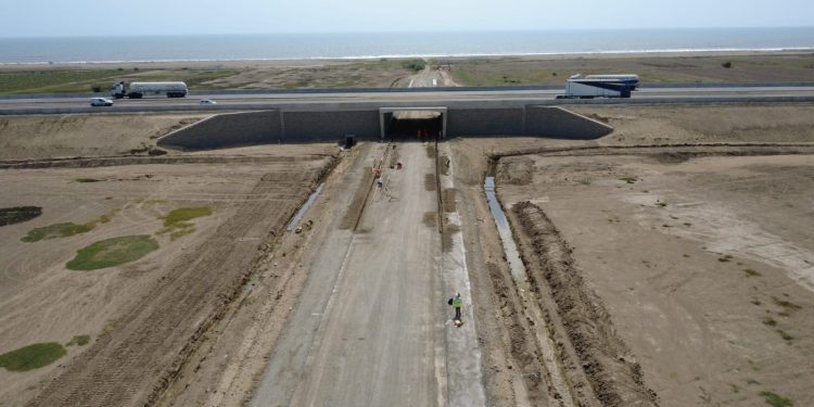 Obras en la Panamericana Sur avanzan bajo la supervisión de Ositrán y el Intercambio Vial Bujama ya alcanza 90 %