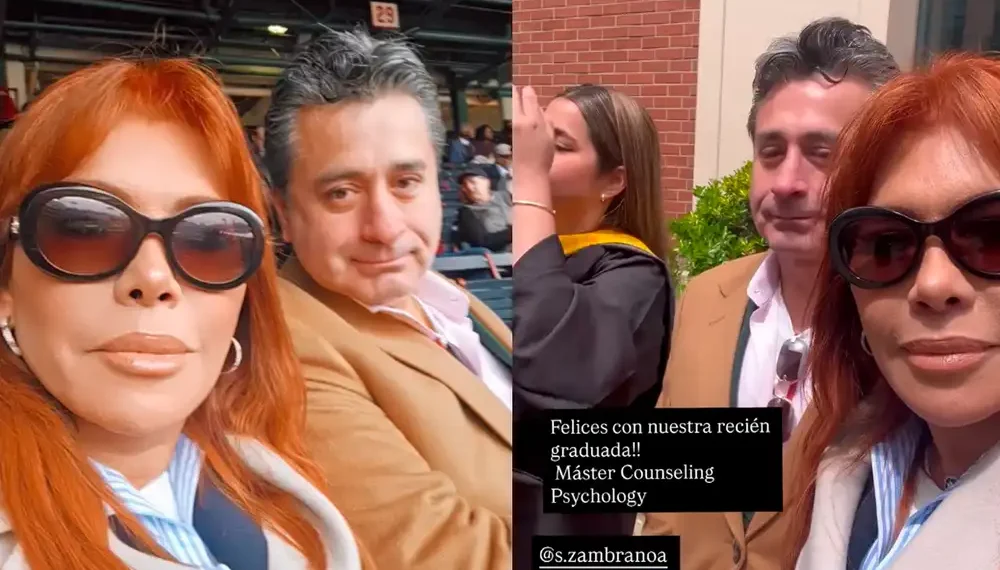 Magaly Medina asiste a la graduación de la hija de Alfredo Zambrano