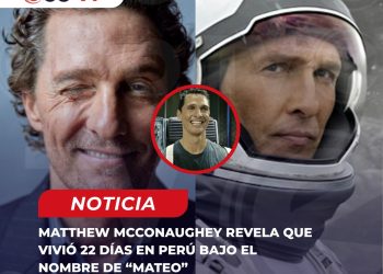 «VIVÍ EN EL PERÚ» MATTHEW MCCONAUGHEY REVELA QUE VIVIÓ EN PERÚ PARA ALEJARSE DE HOLLYWOOD