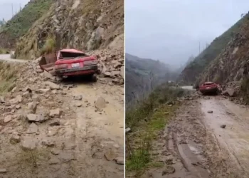 Docentes sobreviven tras desprendimiento de rocas en la vía Huánuco–Lauricocha