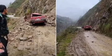 Docentes sobreviven tras desprendimiento de rocas en la vía Huánuco–Lauricocha