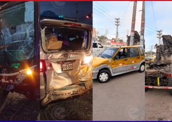 Viernes de accidentes en Subtanjalla: dos choques dejan heridos y vehículos dañados