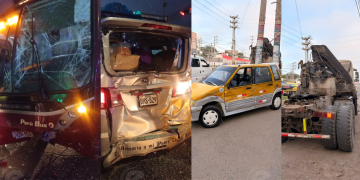 Viernes de accidentes en Subtanjalla: dos choques dejan heridos y vehículos dañados